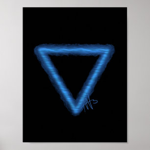 Vågigt Vatten Inslag Alchemy Symbol Poster