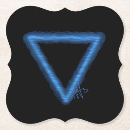 Vågigt Vatten Inslag Alchemy Symbol Underlägg Papper