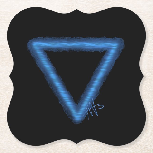 Vågigt Vatten Inslag Alchemy Symbol Underlägg Papper (Framsida)