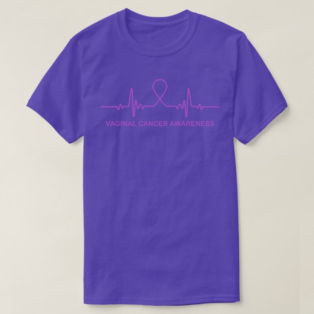 Vaginal Cancer Awartness Heartslag i denna familj T Shirt (Design framsida)