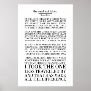 Väginget som tas av Robert Frost Poster