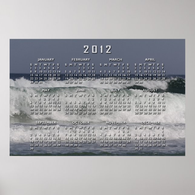Vågkalender för havet Poster (Framsidan)