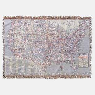 Vägkarta United States Filt