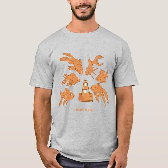 Vägkoner och orange guldfisk t shirt (Framsida)