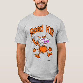 Vägkrossad katt t shirt