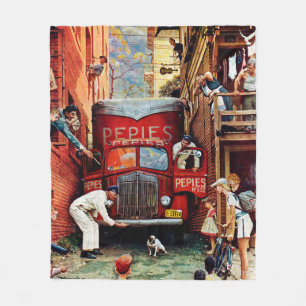 Vägkvarter av Norman Rockwell Fleecefilt