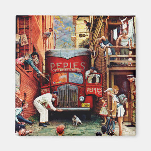 Vägkvarter av Norman Rockwell Magnet