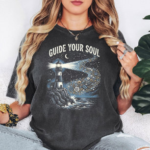 Vägled Din Själ Fyr Blommig Natt Himmel T Shirt