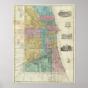 Vägleda kartan av Chicago Poster