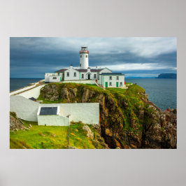 Vägledande fyren längs Wild Atlantic Way Poster