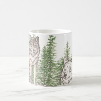 Vägledning för vargkaffemugg kaffemugg