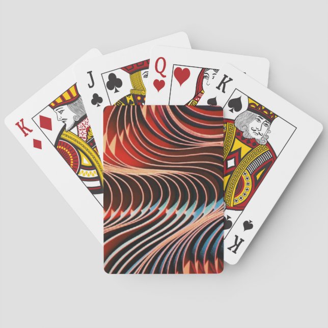 Vågliknande färger  casinokort (Baksidan)