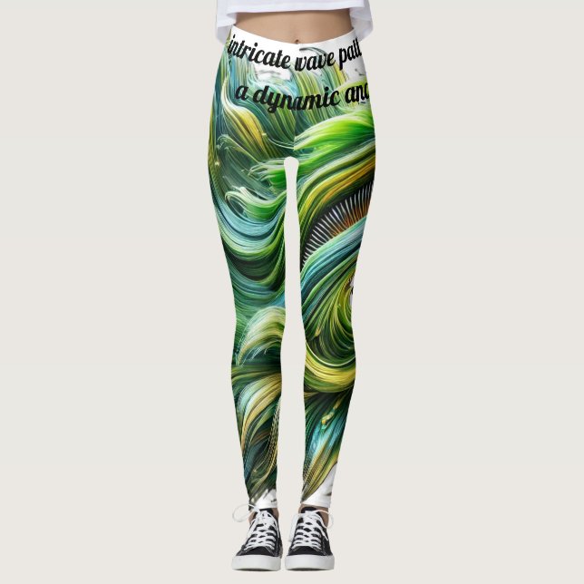 Vågliknande släpredskap leggings (Framsida)