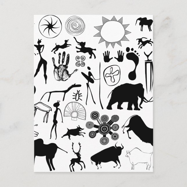 Vågmålning - primeval konst vykort (Framsida)