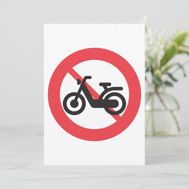Vägmärke för ingen motorcykel inbjudningar (Skapare uppladdad)