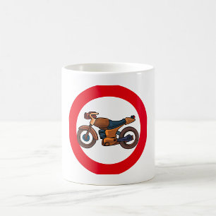 Vägmärke för ingen motorcykel kaffemugg