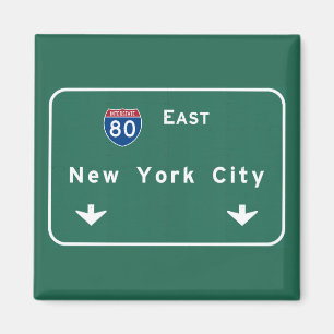 Vägmärke för New York City Interstate Magnet