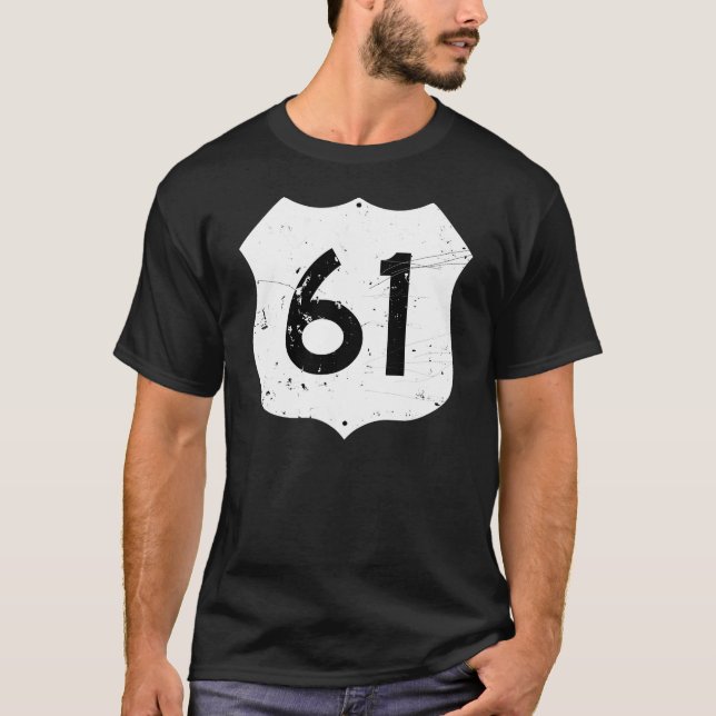 Vägmärke för rutt 61 t-shirt (Framsida)