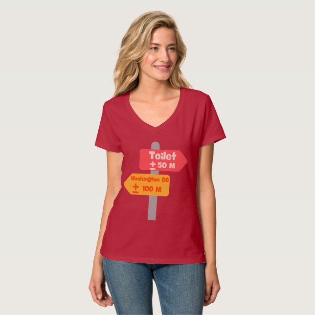 vägmärkes rolig t-shirt (Hel framsida)