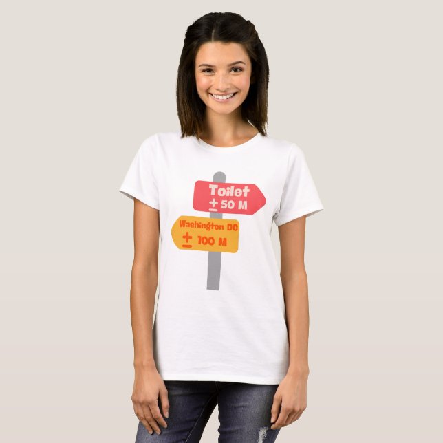 vägmärkes rolig t-shirt (Hel framsida)