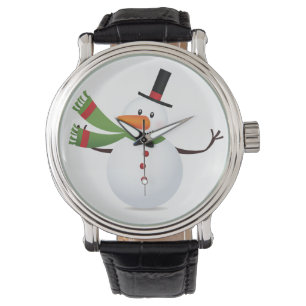 Vågmorot Nose Snögubbe Vintage Läderband Armbandsur