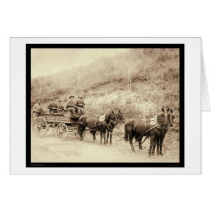 Vagn SD 1890 för Wells Fargo Deadwoodskatt Hälsningskort