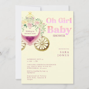 Vagn som gör entré snart Baby Shower Inbjudningar
