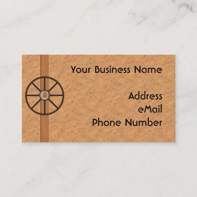 Vagnen rullar personligt profilerar kortet visitkort (Framsida)