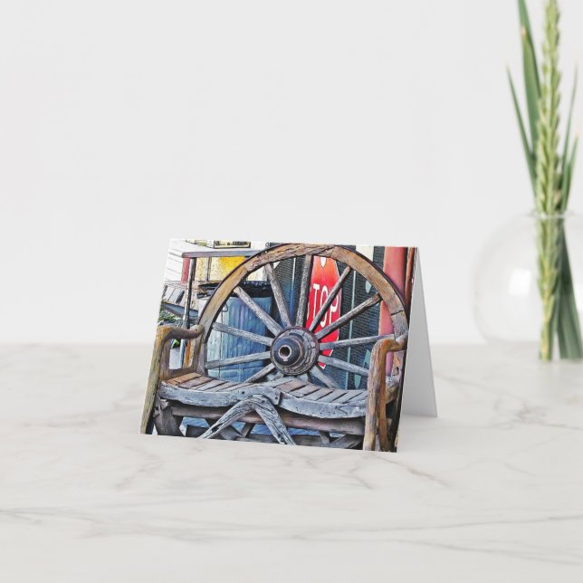 Vagnen rullar tar av planet, alpint, TX Kort (Framsida)