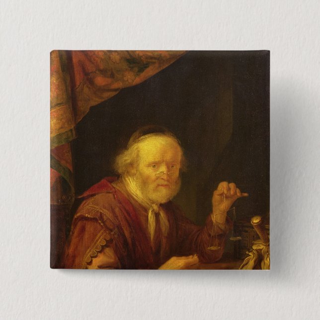 Vägning av guld knapp (Framsida)