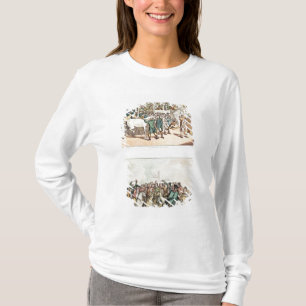 Vägning och gnuggbild Down och "slå vad T-shirt
