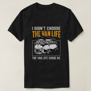 Vagnlivet valde mig retro campervan-resa t shirt