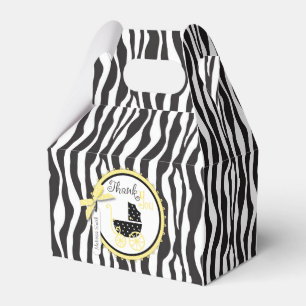 Vagns- och zebra tryckbaby showergåvan boxas presentaskar