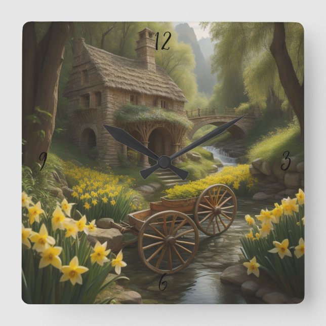 Vagnshjulets väggklocka för Personlig av Anpassnin (Framsida)