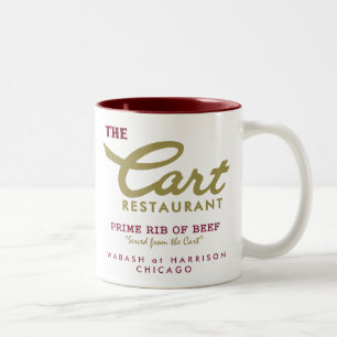 Vagnsrestaurang, Wabash och Harrison, Chicago, IL Två-Tonad Mugg
