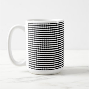 Vågor av perception i svart och vitt, kaffemugg