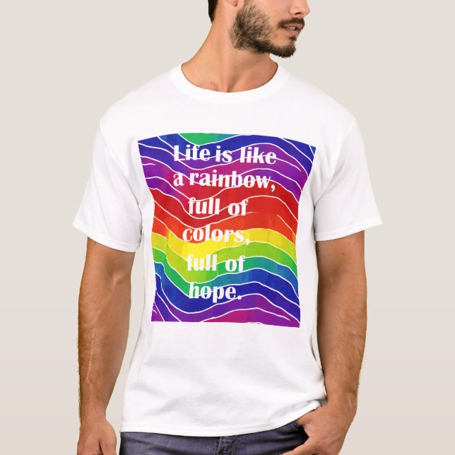 Vågor av stolthet Vänliga färger  T Shirt (Framsida)