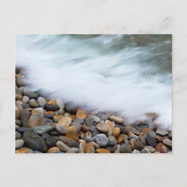 Vågor bryter mot småsten, Tsitsikamma Vykort (Framsida)