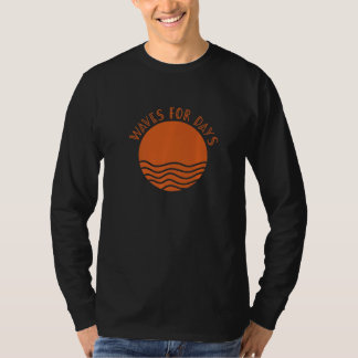 Vågor i dagar Surfartjej Pojke Surfingbräda T Shirt
