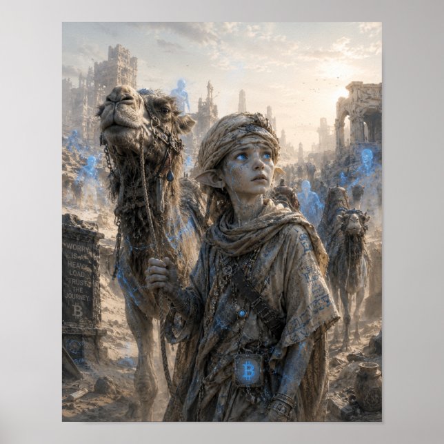 Vågor / Kamelherde / Öken Poster (Framsidan)