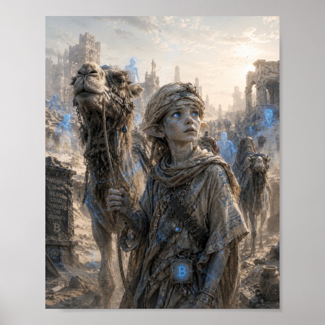 Vågor / Kamelherde / Öken Poster (Framsidan)