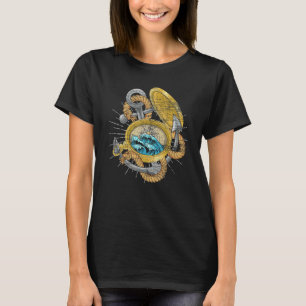 Vågor Kompass Ankare Sjöman Marin Skipper Segla T Shirt