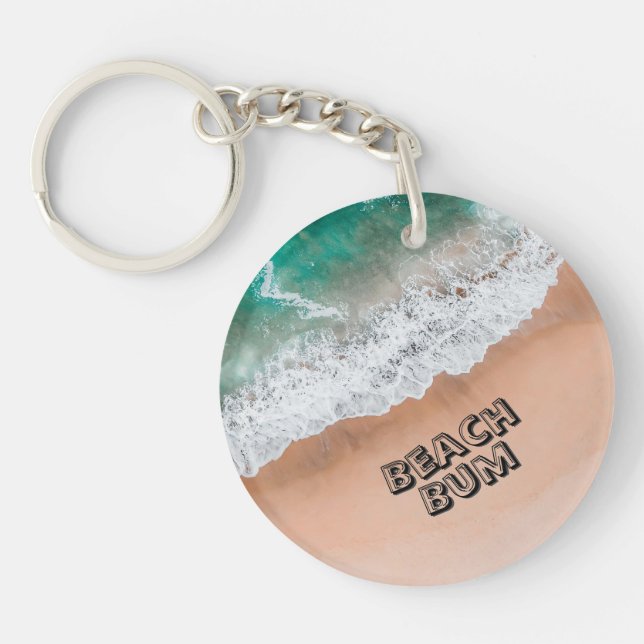 Vågor på sandstrand Egen text Strandnöt (Framsidan)