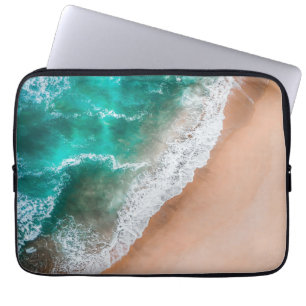 Vågor på sandstrand laptop fodral