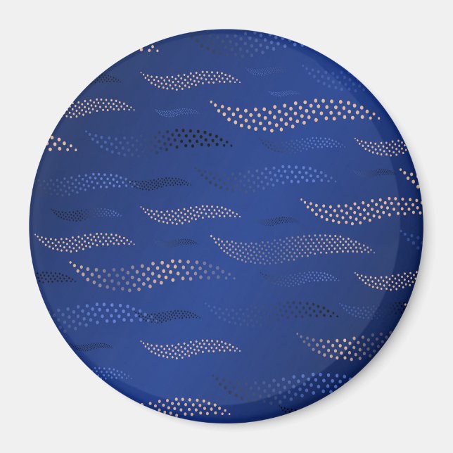Vågor Tiger (stiliskt mönster) 2 Magnet (Framsidan)
