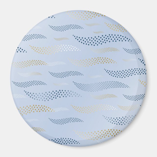 Vågor Tiger (stiliskt mönster) 4 Magnet (Framsidan)