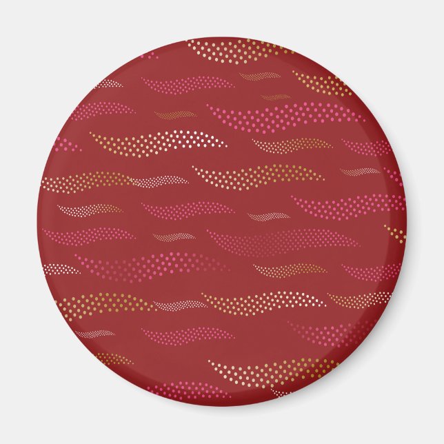 Vågor Tiger (stiliskt mönster) 8 Magnet (Framsidan)
