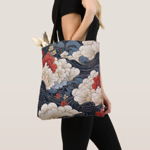 Vågor Ukiyo-e stil Tygkasse
