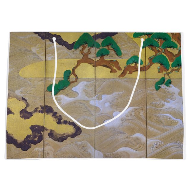 Vågor vid Matsushima (höger), Tawaraya Sotatsu (Framsidan)