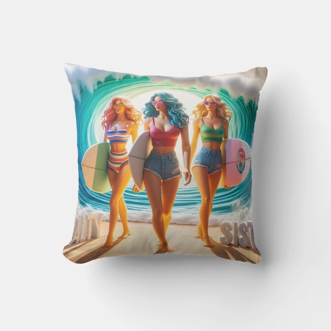 Vågor & Wanderlust Kollektion Kudde (Framsida)